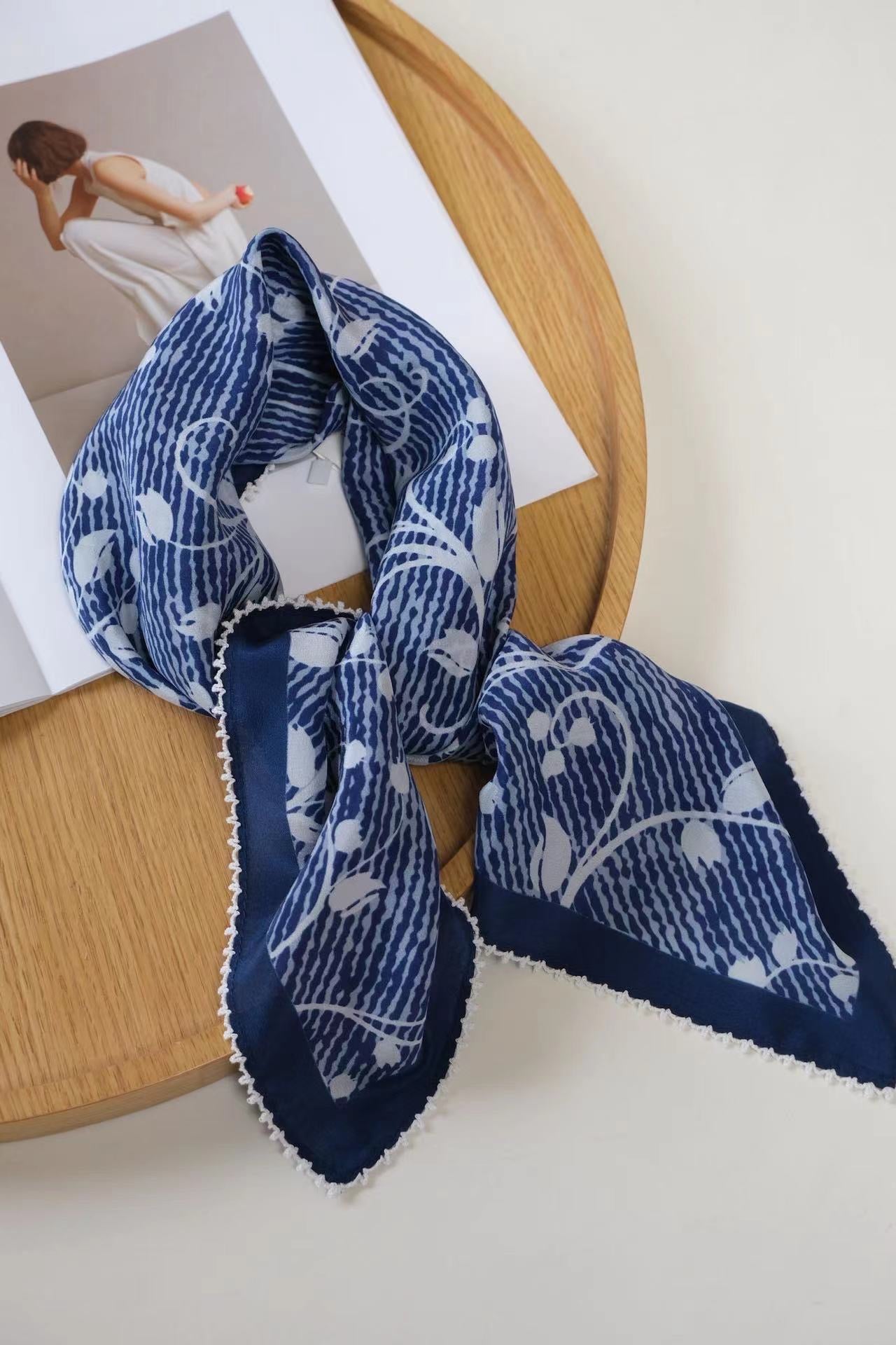 Handmade silk scarf inspired by Chinese heritage art