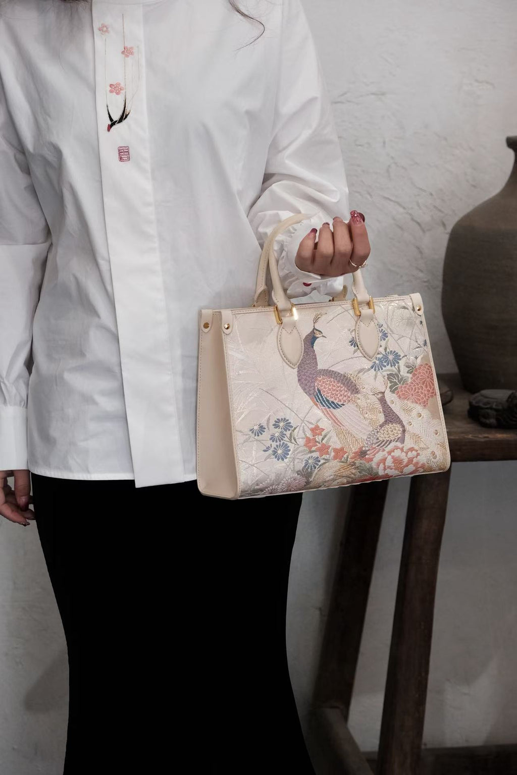Luxury Nishijin silk handbag as a thoughtful gift