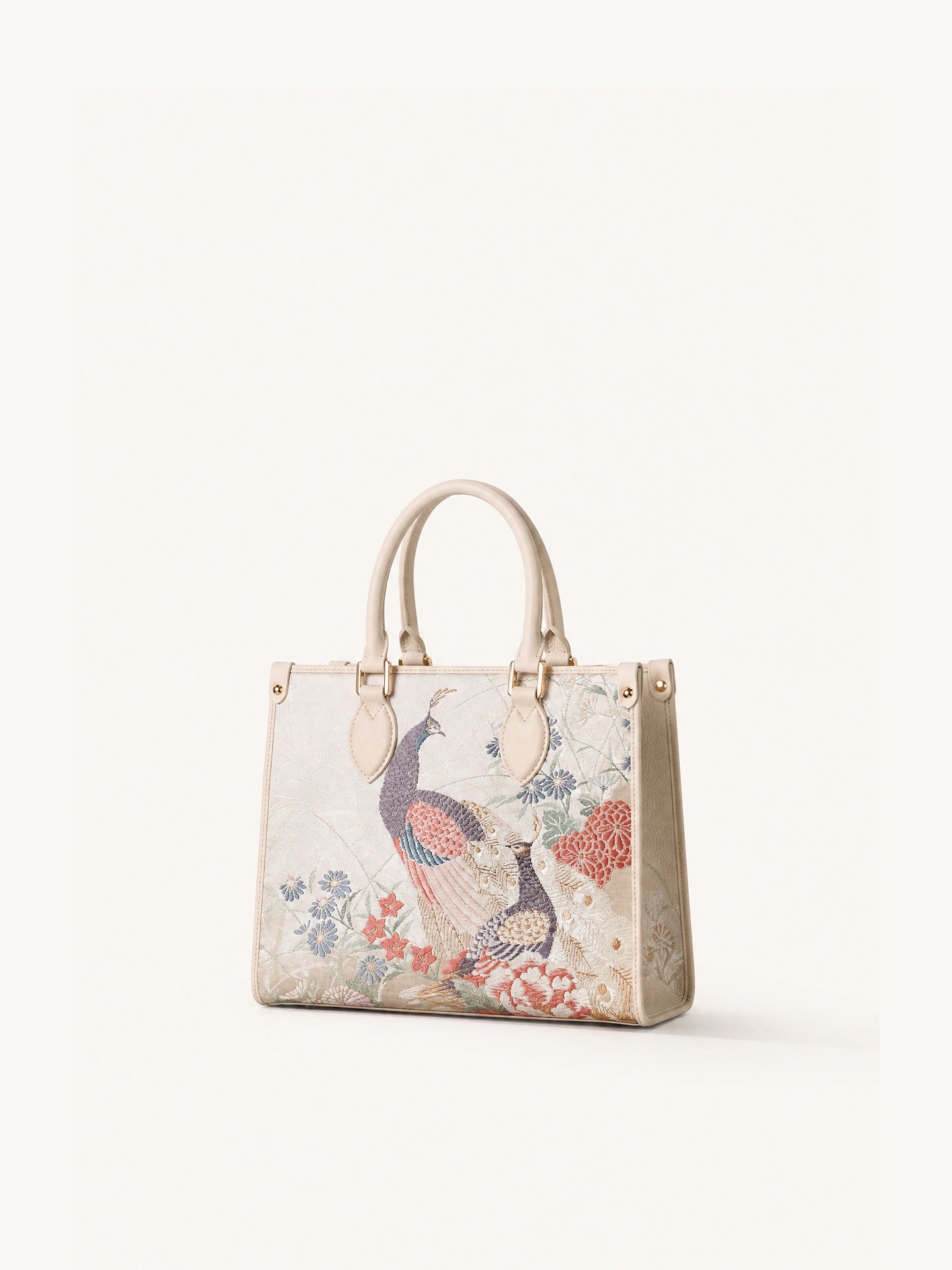 Luxury Nishijin silk handbag with elegant woven design