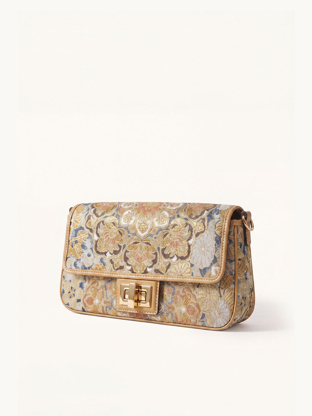 Luxury Nishijin silk handbag handcrafted with traditional Japanese weaving