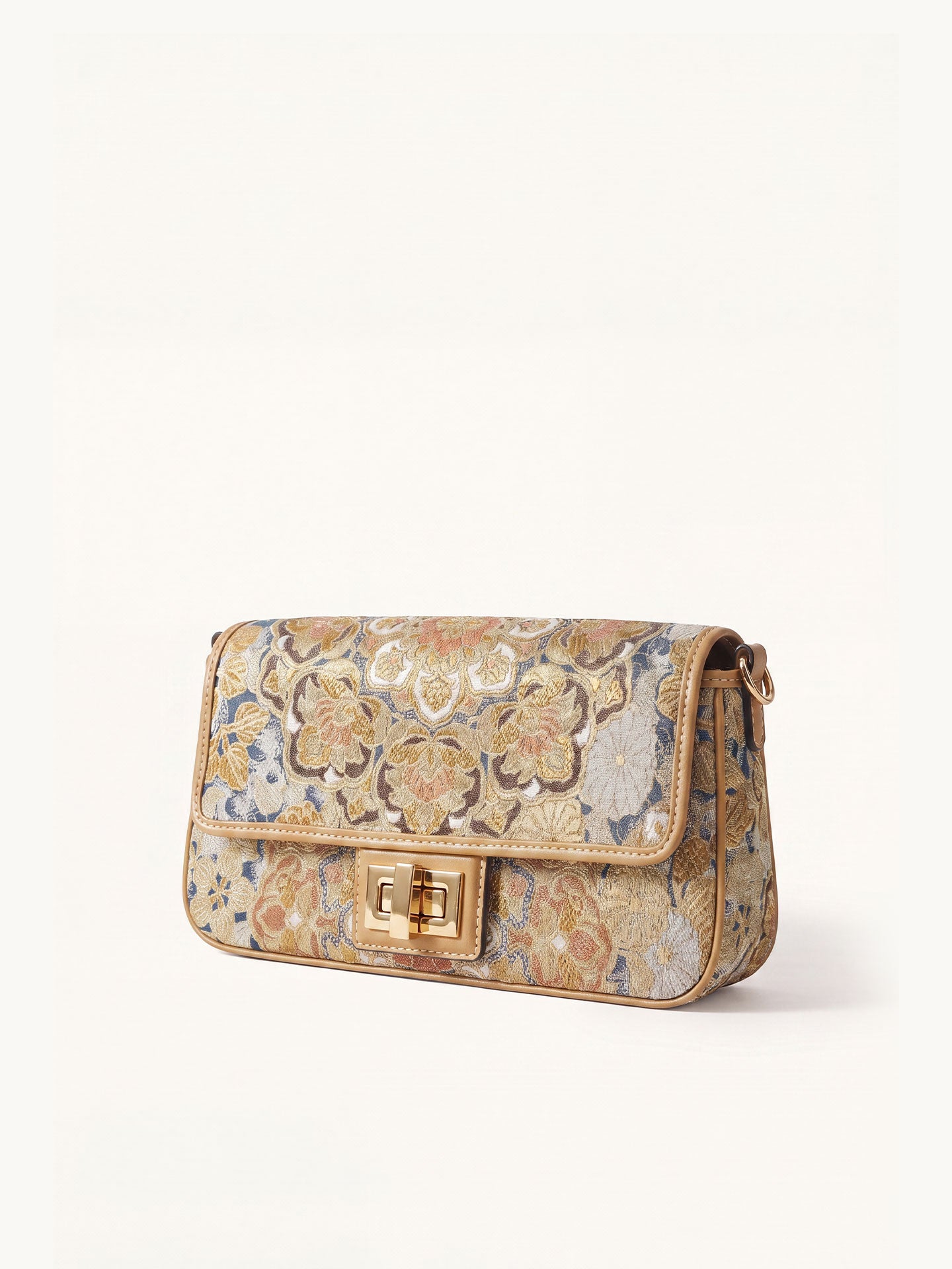 Luxury Nishijin silk handbag handcrafted with traditional Japanese weaving