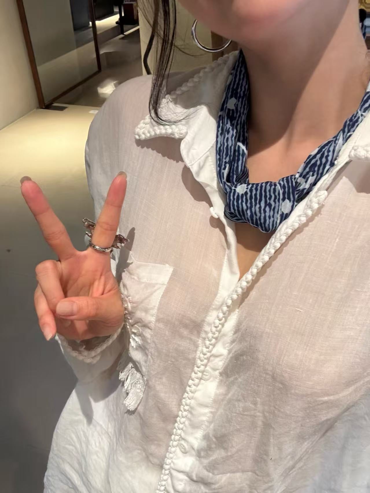 Pure silk scarf with elegant oriental design