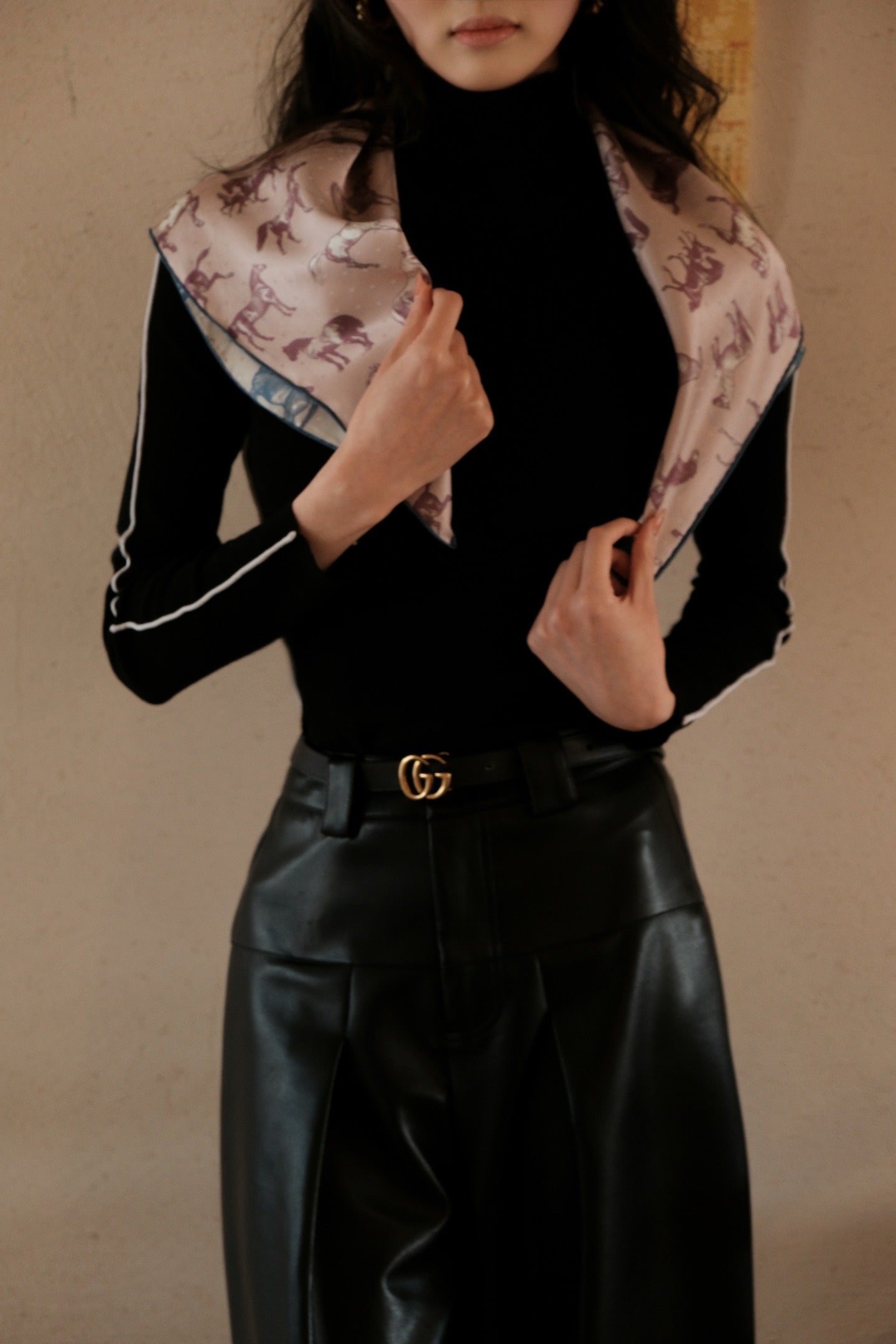 Unique silk scarf design inspired by Chinese aesthetics