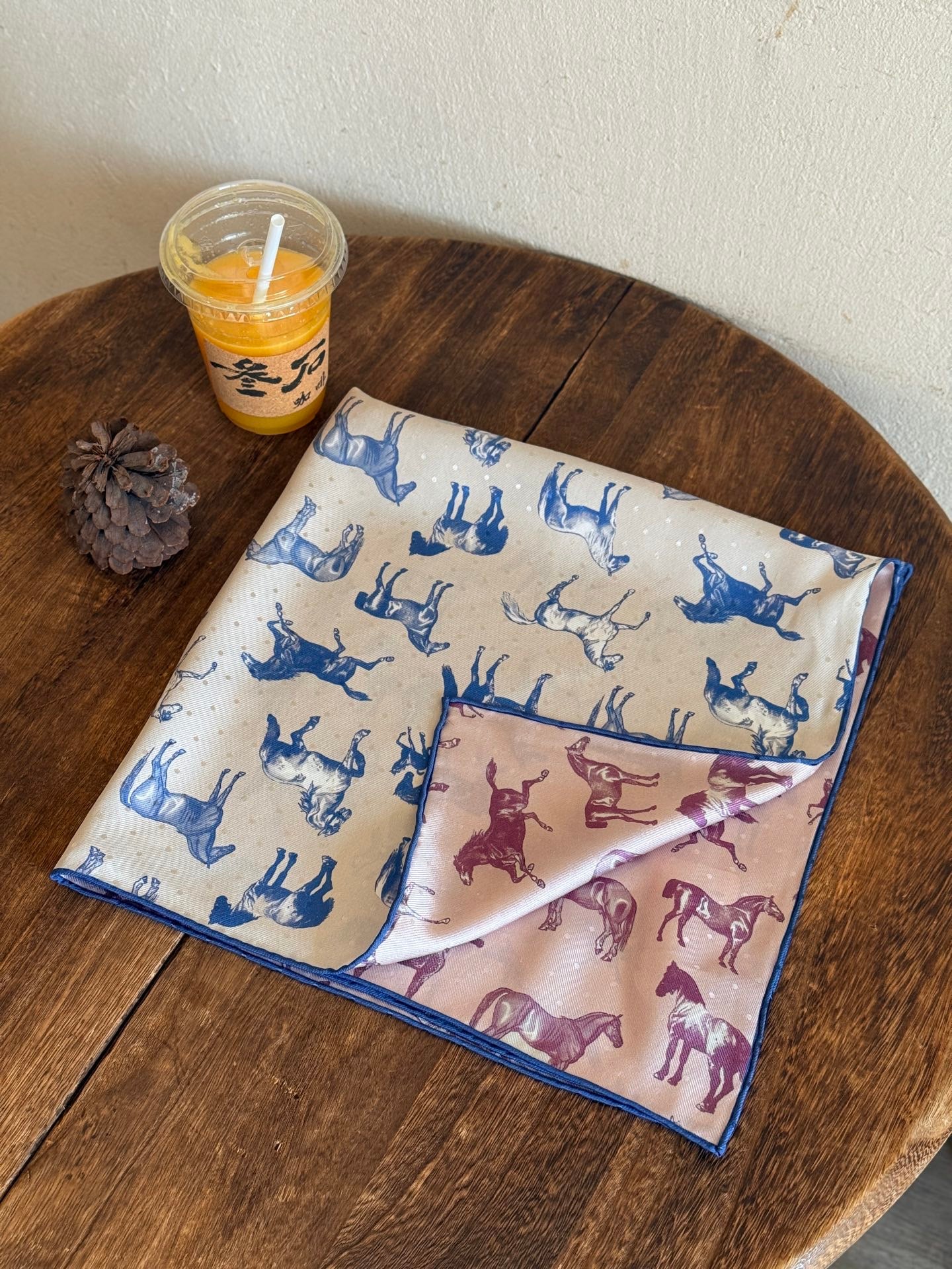 Traditional Chinese pattern on luxury silk scarf