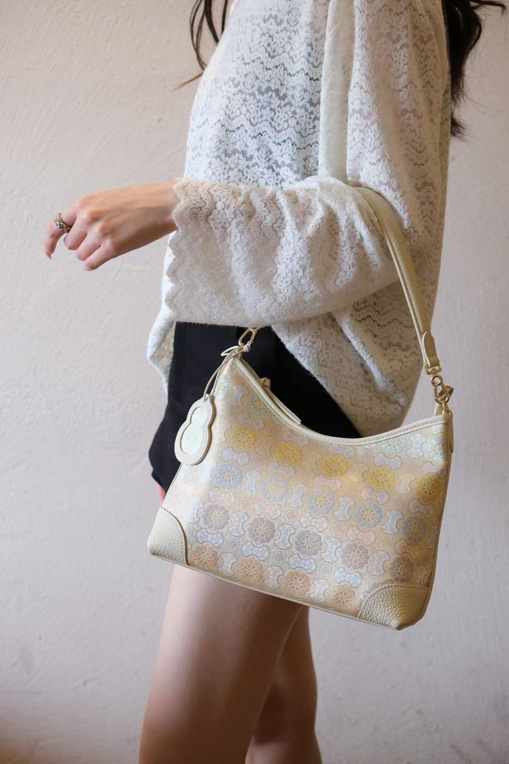 Unique Songjin silk purse with handcrafted details