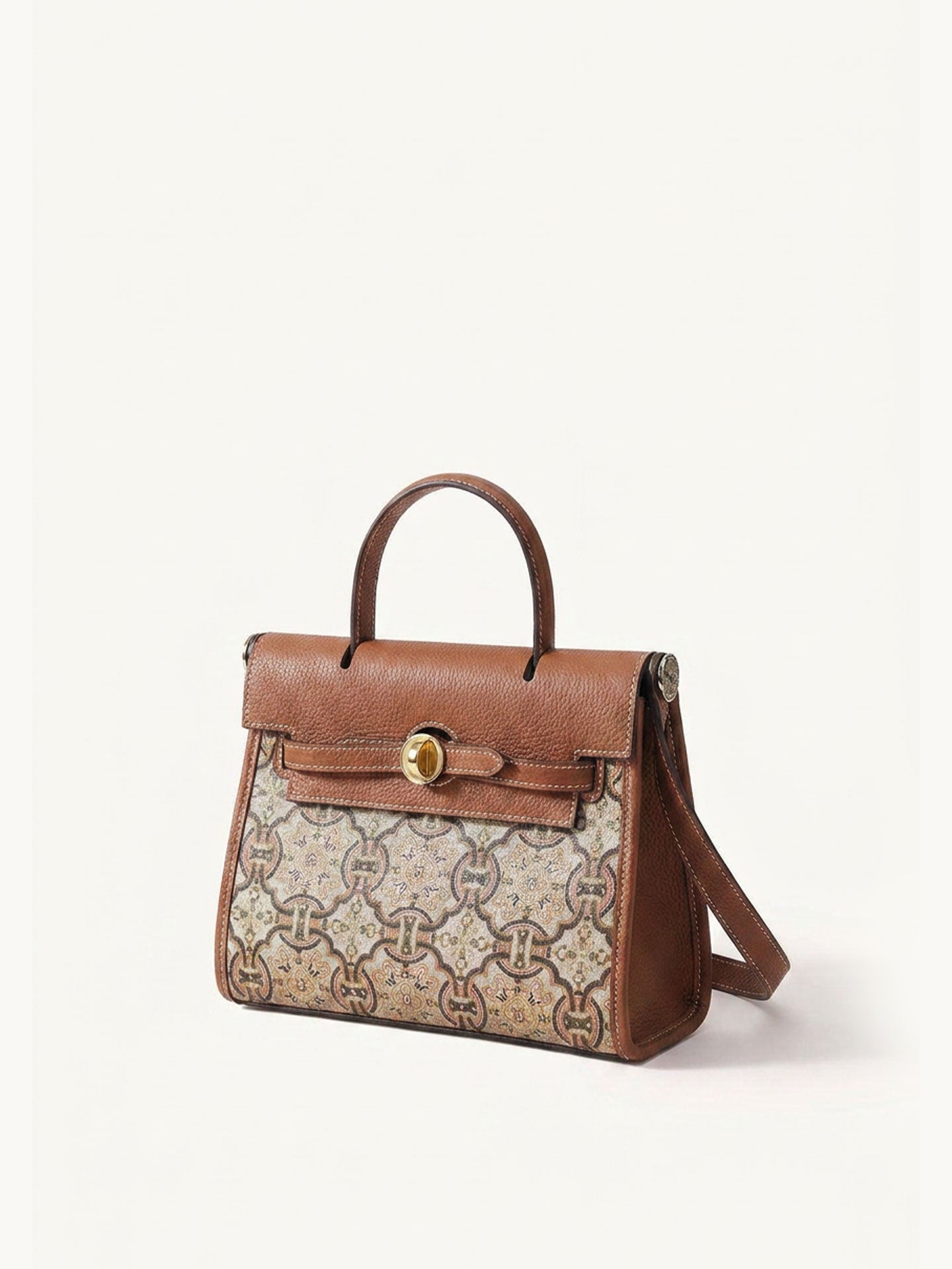 Songjin silk top handle handbag with elegant design