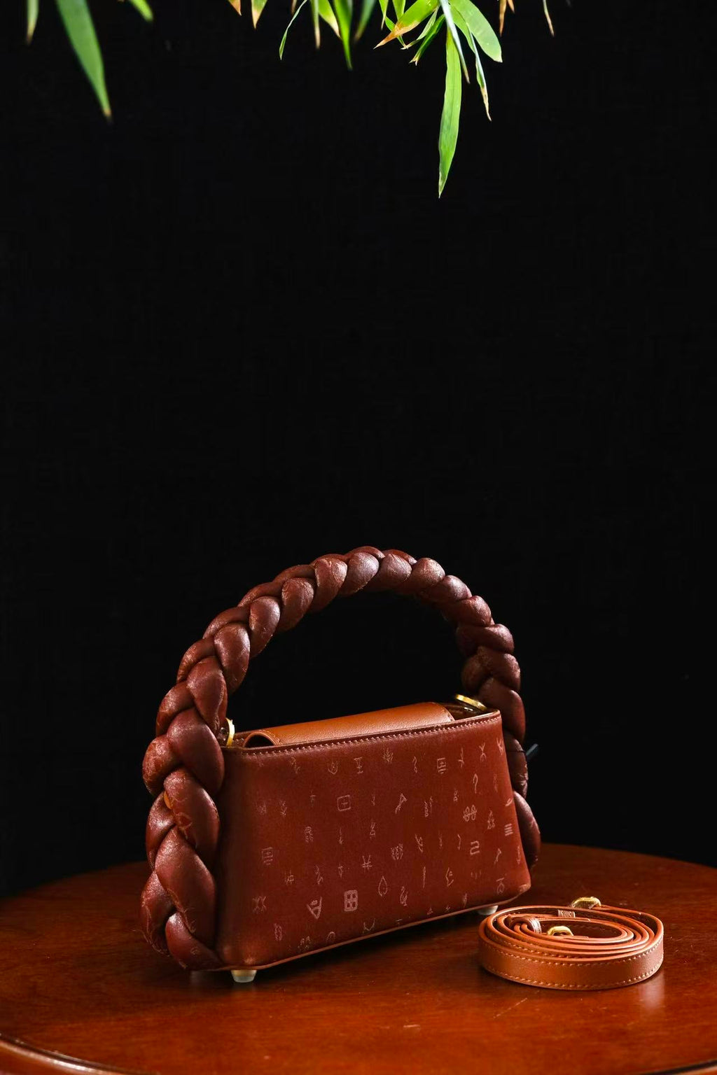 Unique handmade silk bag with traditional Chinese character