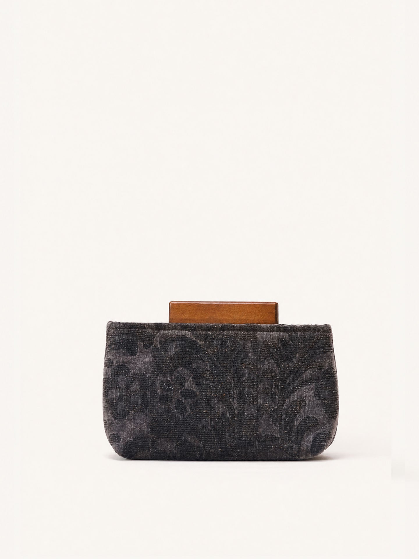 Vintage inspired Xiangyunsha silk leather handbag